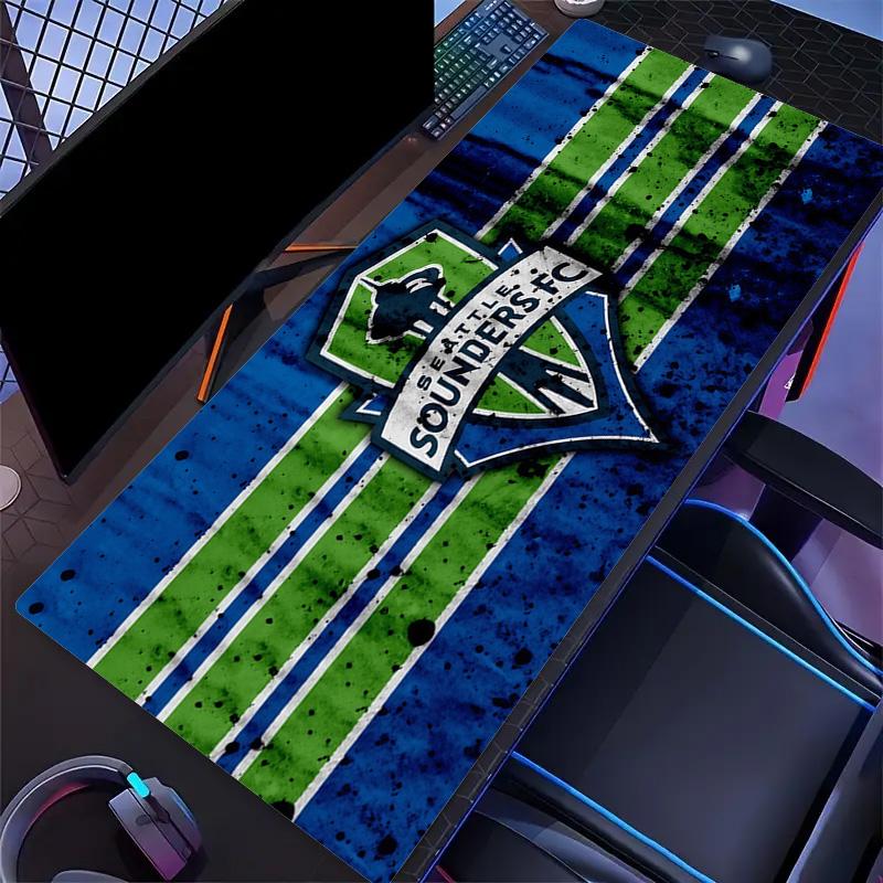 Seattle Sounders FC Print  Cushion Non-slip Laptop Tablet Big Mousepad XXL Mat Mini PC Playmat With Lock edge