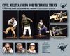 Valkyrie Miniature 1/35 Scale Resin Kit: Modern Middle Eastern Militia In an Armored Truck (3 Figures) VM35009