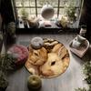 Rabbits in Flower Bush,Round Area Rug,Carpet Rug for Living Room Bedroom Sofa Playroom Decor,Non-slip Floor Mat