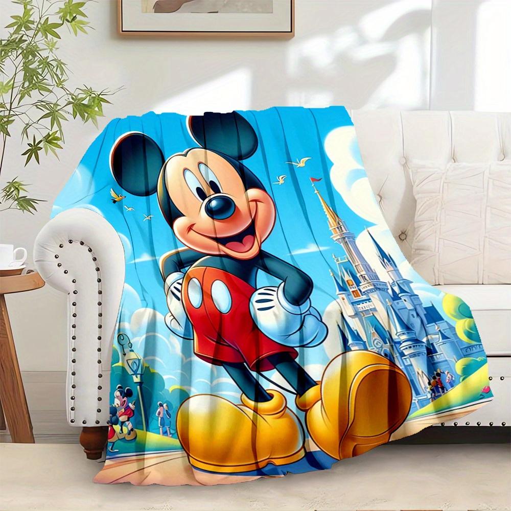 

1pc Flannel Mickey Cartoon Pattern Bed Blanket for Room Decoration, Soft and Cozy, Great Gift 75x90cm