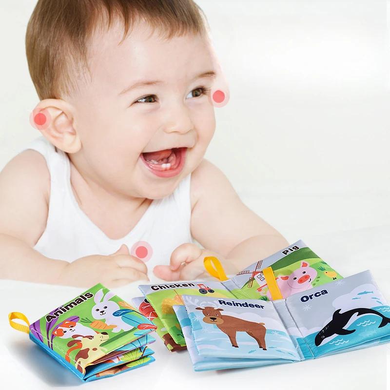 Infant Soft Cloth Book ideal for Newborns 0-12 Months 3D Animal Montessori Early Learning-Focused Sensory Plaything Kids Present