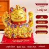 Ceramic Lucky Cat Figurine with Waving Hand – Customizable Gold Shop Gift for 2026 Opening Ceremony