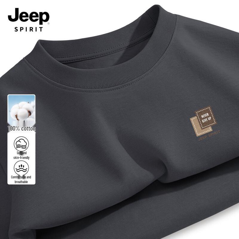 JEEP SPIRIT Men's Long-Sleeve Cotton T-Shirt