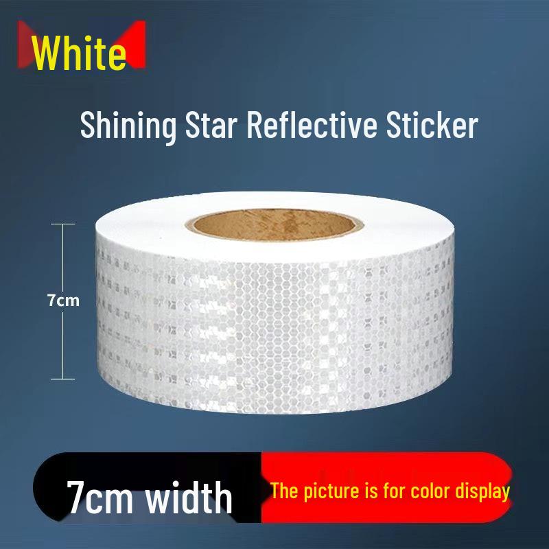 1cm Reflective Sticker for Bicycles, Cars, & Helmets - Luminous Warning Strip