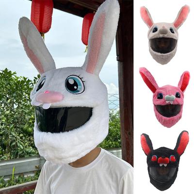 Bunny Motorcycle Helmet Cover Motorbike Helmet Cover Motorcycle Helm Accessories Suitable For Full-face Cross-section Helmets