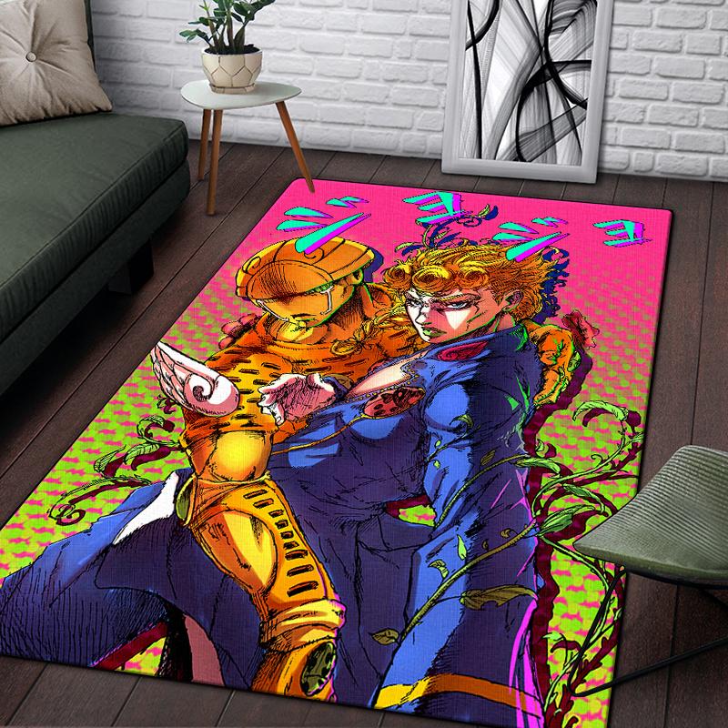 Jojo Anime piękny obraz dywan do salonu duży dywanik czarny miękki dywan maty do dekoracji domu dywaniki Boho piknik