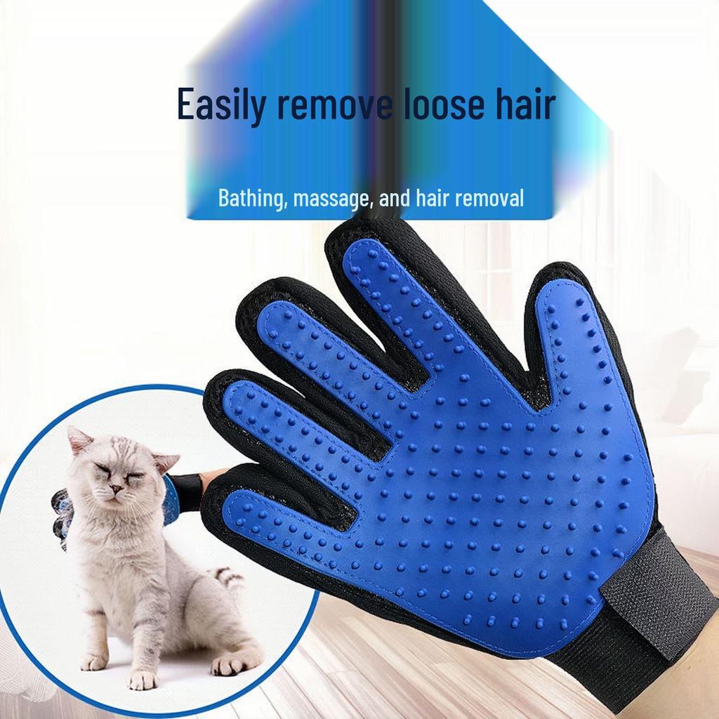 Cat Grooming & Hair Removal Gloves - Bath & Cleaning Comb Tool