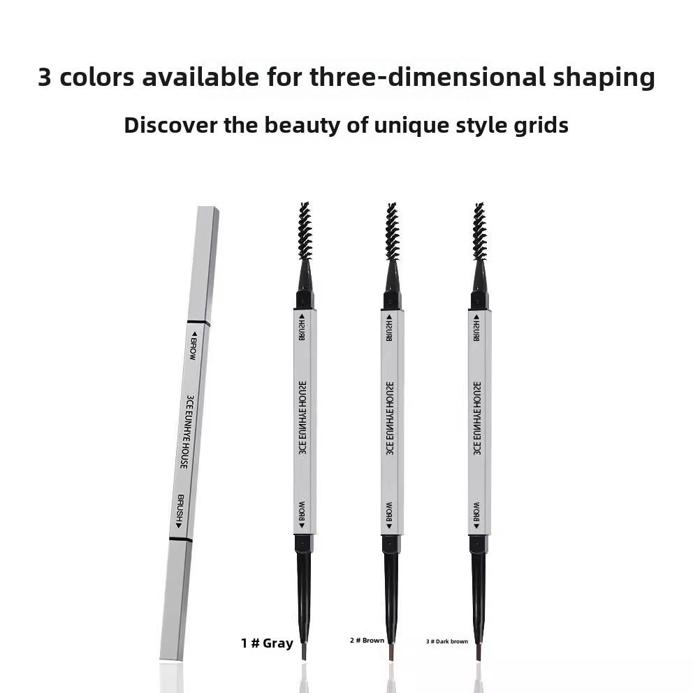 Double Head Eyebrow Pencil Extremely Thin Waterproof Non-decolorizing Automatic Eyebrow Pencil