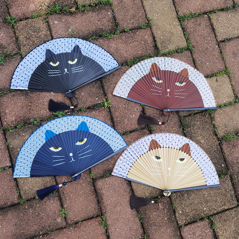 Evantai pliabil din bambus în stil chinezesc pentru Hanfu sau dans
