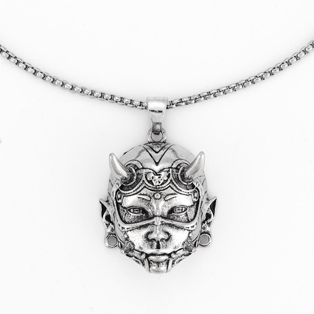 Accessories Style Hannya Ghost Head Punk Long Hip-Hop Niche Necklace Accessories for Men