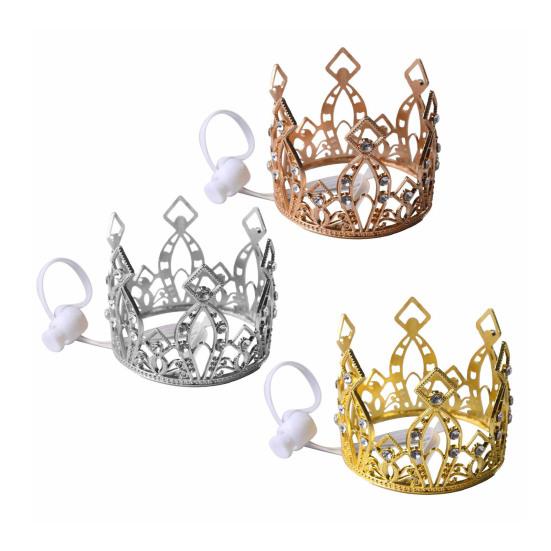 Sparkling Pet Crown Adjustable Cat Crown with Drawstring Rhinestone Tiara Crown for Cats And Small Dogs Cosplay Party Photo Prop