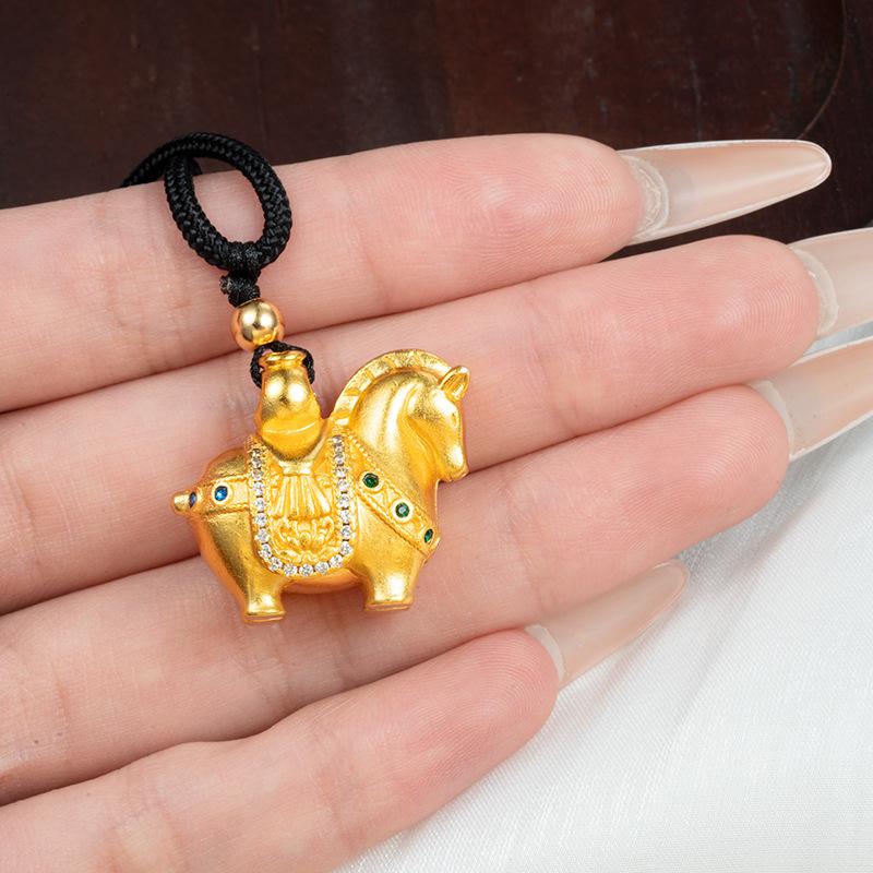 Versatile and High-end Zodiac Pony Girl Light Luxury Style Jewelry Necklace Pendant