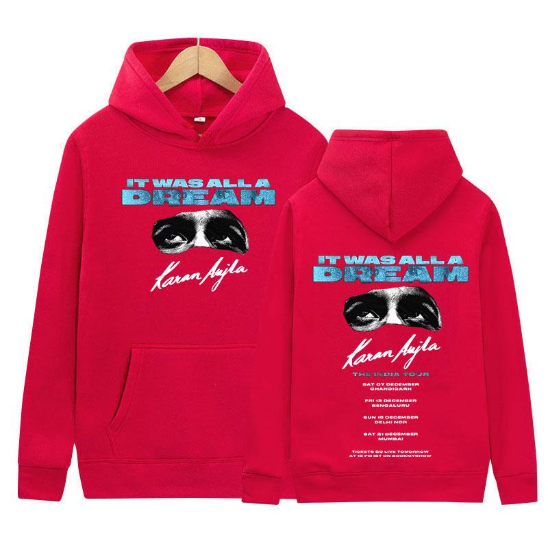 Rapper Karan Aujla It Was All A Dream Tour 2024 Album Hoodie Men's Women Hip Hop Vintage Fashion Oversized Sweatshirt Streetwear