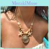 Bohemian Seashell Pendant Necklace With Starfish Beads For Women Summer