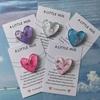 5pcs/Set Heart Shaped Resin Pocket Hug Cards, Multi Color Love Theme Greeting Cards With Invitation Pocket, Gift For Birthday, Wedding,Christmas Day,