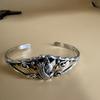 Used Navajo RB Eagle Silver Bangle 925 Sterling