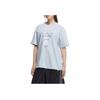Adidas Originals Disney Collaboration Fashion Trendy Simple Versatile Short Sleeve Drop Shoulder T-Shirt Women Tops Blue KC3098