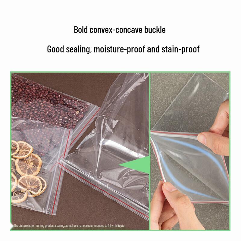 Deli Self-Sealing Transparent Plastic Bags