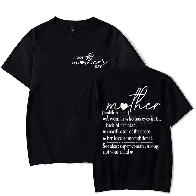 Happy Mothers Day Graphic T Shirts Women Trendy Mama Hearts Tshirt Design Mothers Day Gift Tee Mother Noun Letter Print Clothes