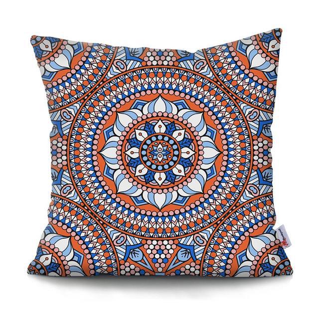 Home Decor Colorful Mandala & Geometric Printed Pillowcases Pattern Cushion Cover Suitable for Sofa Bedroom Car Pillow Cover