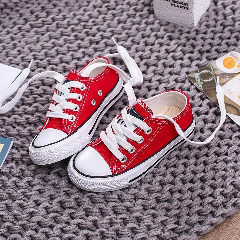 Children's Canvas Shoes for Girls  Boys able Candy-Colored Casual Shoes Kids' Sneakers Student Low-Top Boots Comfortable