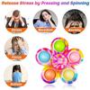 Dye Tie Simple Fidget Spinner Pops Finger Toys Push Bubble Hand Spinner For Anxiety Stress Easing Sensory Gifs For Kids