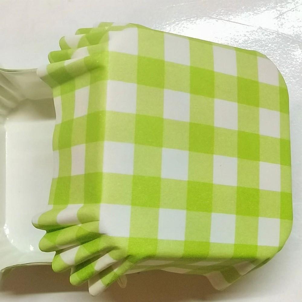 200pcs Disposable Muffin Mold Paper Cake Cups Pastry Tool Non-Stick Square Cupcake Tray High Temperature Baking Cake Liners Oven