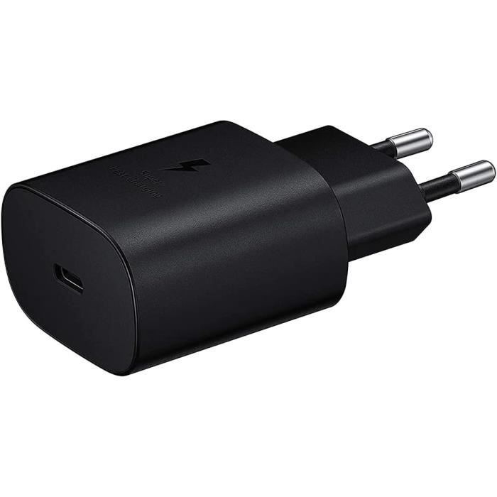 Schnellladegerät 25W - Samsung - Kompatibel A54/A34/A14/S23/S22 - USB-C - Schwarz - Netzteil