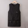 Solid Color Work Clothes Sleeveless Workwear Creative Baking Cooking Aprons  Housework