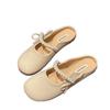 New Flat-soled Soft-bottomed Front-opening Slippers - One-piece Women's Shoes