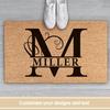 Housewarming Gift Wedding Gift Monogram Doormat Personalized Door Mat New Home Welcome Rug Front Door Decor Closing Gift