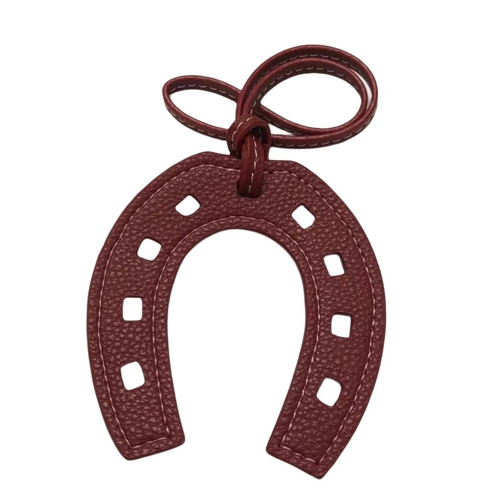 2PCS Fashion Key Chain Leather Purse Accessories Cute Horse Hoof  Pendant  School
