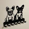 Metal Dog Wall Art 7 Hooks Bathroom Kitchen Organizer Rustproof Home Decor