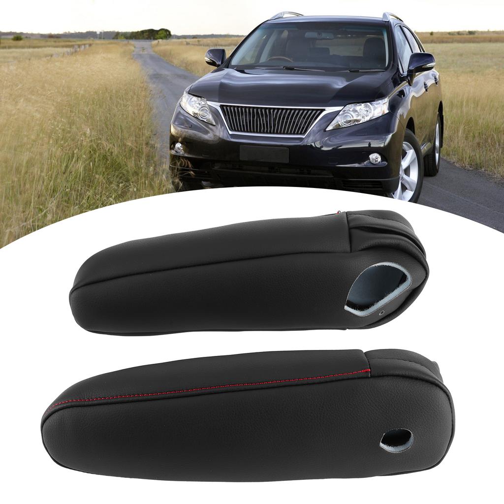 2Pcs Car Seat Armrest Synthetic Leather Cover for Lexus RX 300 330 350 2003?2009Black