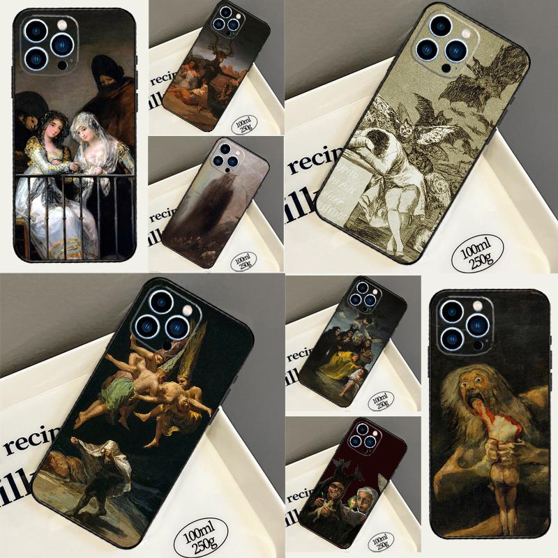 Spain Francisco Goya Art Phone Case For iPhone 14 11 12 13 15 16 Pro Max Mini X XR XS MAX Plus Silicone Cover Case