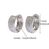 Luxuriöse mehrreihige funkelnde Silberfarbene Creolen mit Vollzirkonia für Damen Herren Mode Schmuck Neuankömmling