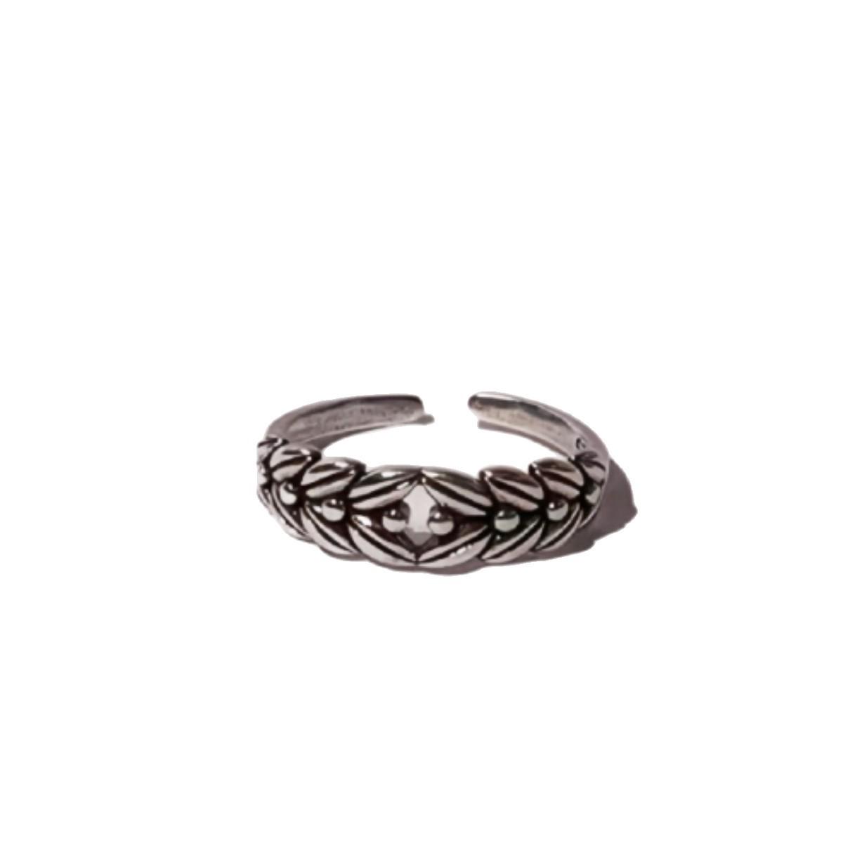 Retro Peace Wheat Ear Adjustable Ring for Women античный серебряного