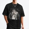 Albedo Japanese Anime T Shirt Washed Short Sleeve Harajuku T-Shirt Retro Men Women Streetwear Graphic Tee Shirt