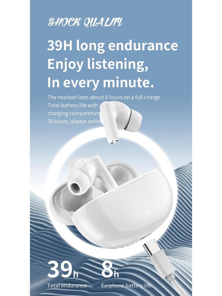 J20 Wireless Bluetooth 5.3 TWS Earbuds: Touch Control, Sports-Ready, Dual-Ear High-Quality Headset