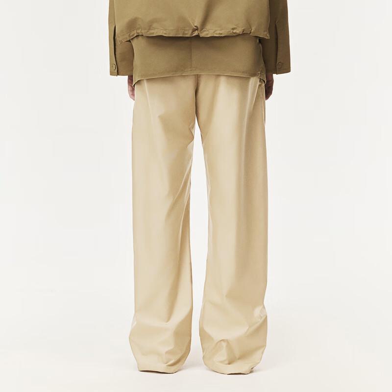 LESS 2024 Spring Solid Casual Straight-Leg Trousers