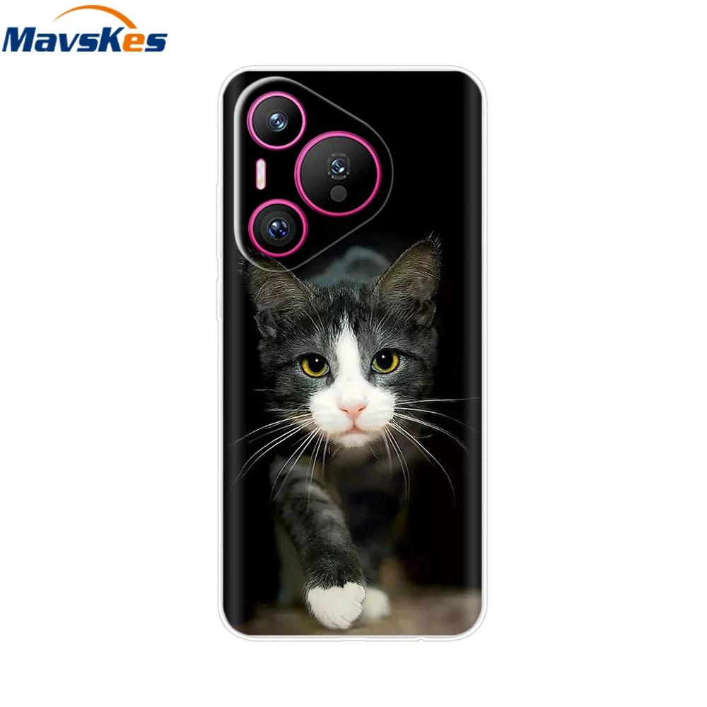 For Huawei Pura 70 Pro Case Pura 70 Clear Back Cover Pretty Girl Bumper Soft TPU Funda For Huawei Pura 70 Pro+ Pura70 Ultra Capa