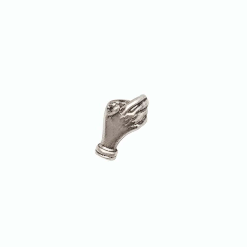 Antique Gold/Silver Finish Hand Shaped Brooch  Wedding Boutonniere Alternative серебряный