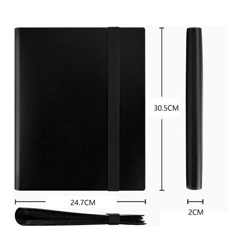 Card File, Collection File, Trading Card Binder, 9 Pockets, Holds 360 Cards, Large Capacity, Double-Sided Card File, Includes Secure Band, PP Material