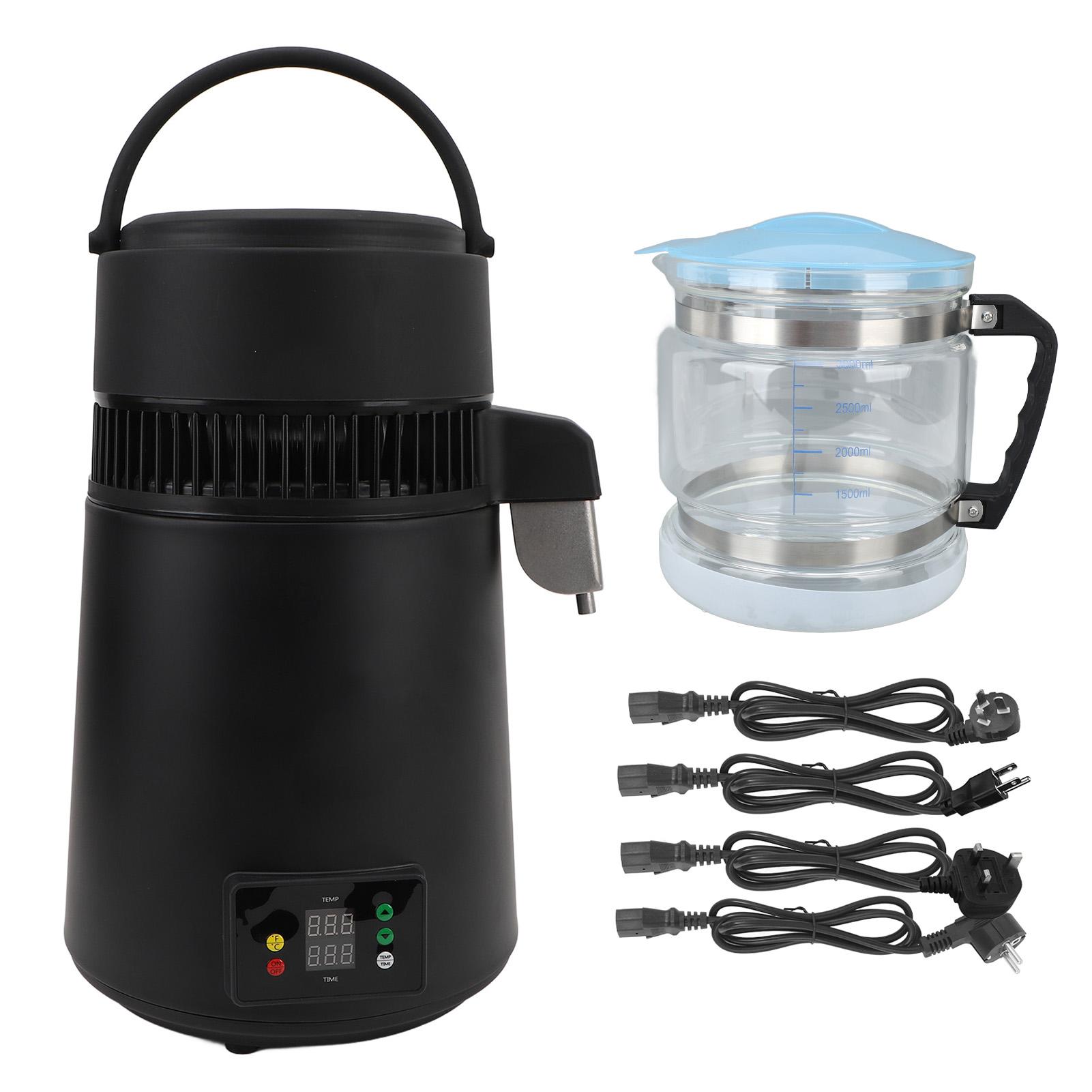 

Дистиллятор для воды 4 л, 750 Вт, автоматический аппарат для дистилляции дистиллированной воды с синей крышкой, стекло Conta