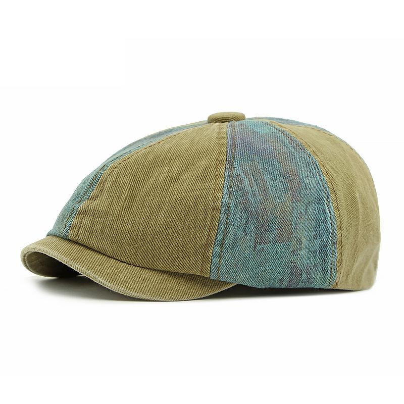 Octagonal Cap Men British Vintage Beret Duck Tongue Newsboy Cap