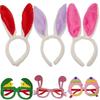 6/12Pcs Set Plush Rabbit Ear Hair Hoop Party Decorations Bunny Ears Hairband  Dress Up
