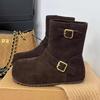Snow Boots for Women Flats Suede Casual Warm Shoes  Winter New Brand Comfort Ankle Boots Warm Walking Sport Woman Booties