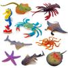 Ocean Animal Model: Seahorse, Starfish, Lobster, Crab, Horseshoe, Octopus, Sawfish, Manta Rays, Rays, Underwater Biological Toy