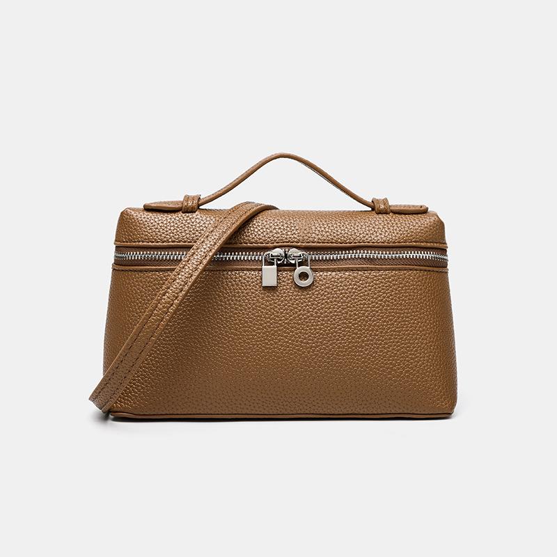 New Lunch Box Bag with One Shoulder, Crossbody and Hand-held Design Simple and Fashionable French Style Handbag