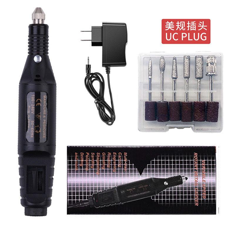 Electric Nail Drill Portable Pen-Style Nail File Mini Manicure Grinder Adjustable Speed Nail Buffer